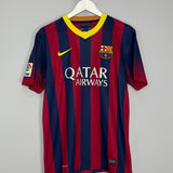 Shop 2013/14 BARCELONA NEYMAR JR #11 HOME SHIRT (M) NIKE, classic football shirts, vintage football shirts & retro soccer jerseys at Cult Kits