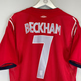 Shop 2004/06 ENGLAND BECKHAM #7 AWAY SHIRT (XL) UMBRO, classic football shirts, vintage football shirts & retro soccer jerseys at Cult Kits