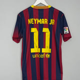 Shop 2013/14 BARCELONA NEYMAR JR #11 HOME SHIRT (M) NIKE, classic football shirts, vintage football shirts & retro soccer jerseys at Cult Kits