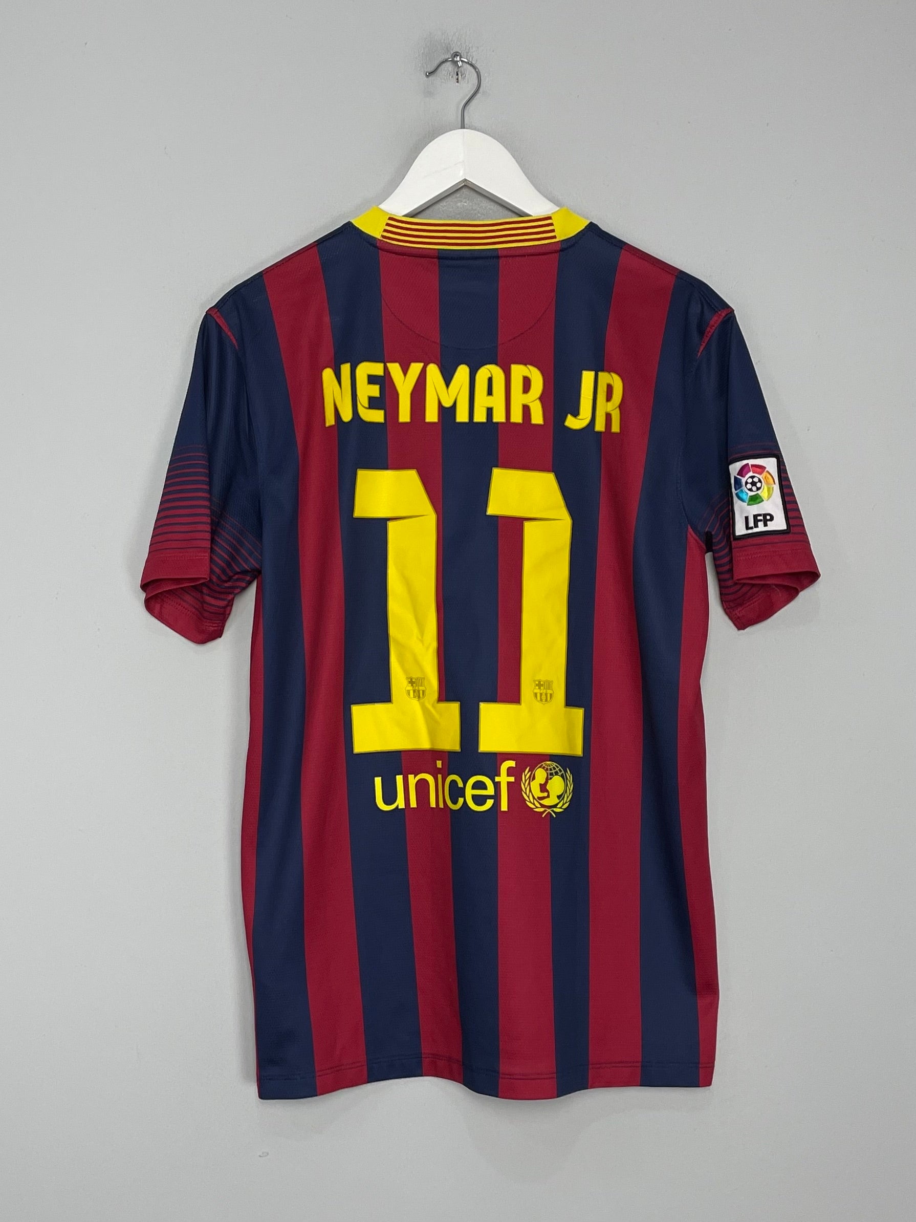 Shop 2013/14 BARCELONA NEYMAR JR #11 HOME SHIRT (M) NIKE, classic football shirts, vintage football shirts & retro soccer jerseys at Cult Kits