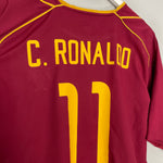 Shop 2002/04 PORTUGAL RONALDO #11 HOME SHIRT (XL) NIKE, classic football shirts, vintage football shirts & retro soccer jerseys at Cult Kits