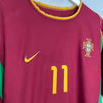Shop 2002/04 PORTUGAL RONALDO #11 HOME SHIRT (XL) NIKE, classic football shirts, vintage football shirts & retro soccer jerseys at Cult Kits