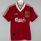 Shop 1995/96 LIVERPOOL HOME SHIRT (S) ADIDAS, classic football shirts, vintage football shirts & retro soccer jerseys at Cult Kits