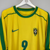 1998/00 BRAZIL RONALDO #9 HOME SHIRT (XL) NIKE