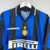 1997/98 INTER MILAN RONALDO #10 HOME SHIRT (L) UMBRO