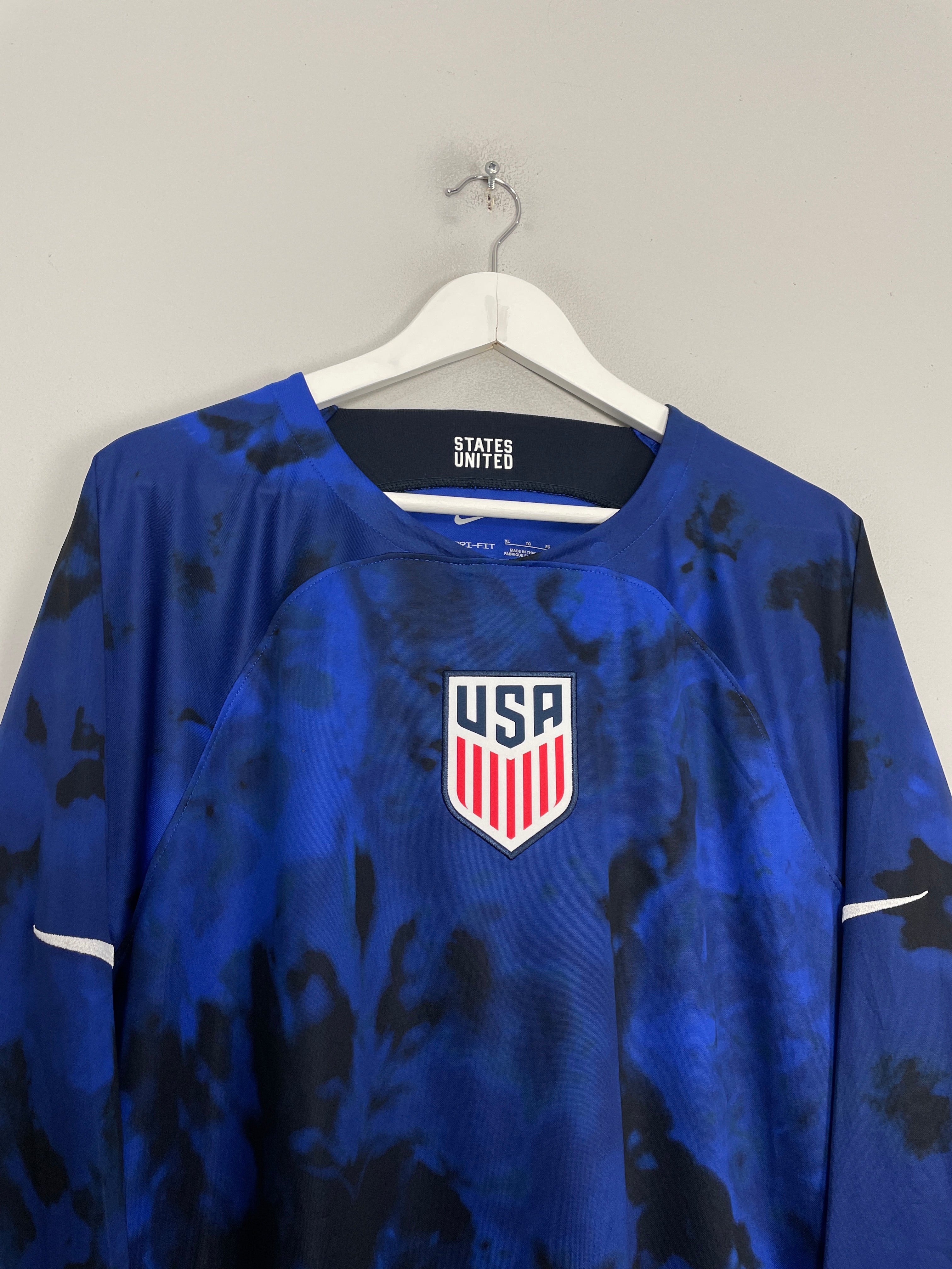 Shop 2022/23 USA L/S AWAY SHIRT (XL) NIKE, classic football shirts, vintage football shirts & retro soccer jerseys at Cult Kits