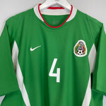 Shop 2003/04 MEXICO R.MARQUEZ #4 HOME SHIRT (L) NIKE, classic football shirts, vintage football shirts & retro soccer jerseys at Cult Kits