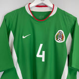Shop 2003/04 MEXICO R.MARQUEZ #4 HOME SHIRT (L) NIKE, classic football shirts, vintage football shirts & retro soccer jerseys at Cult Kits