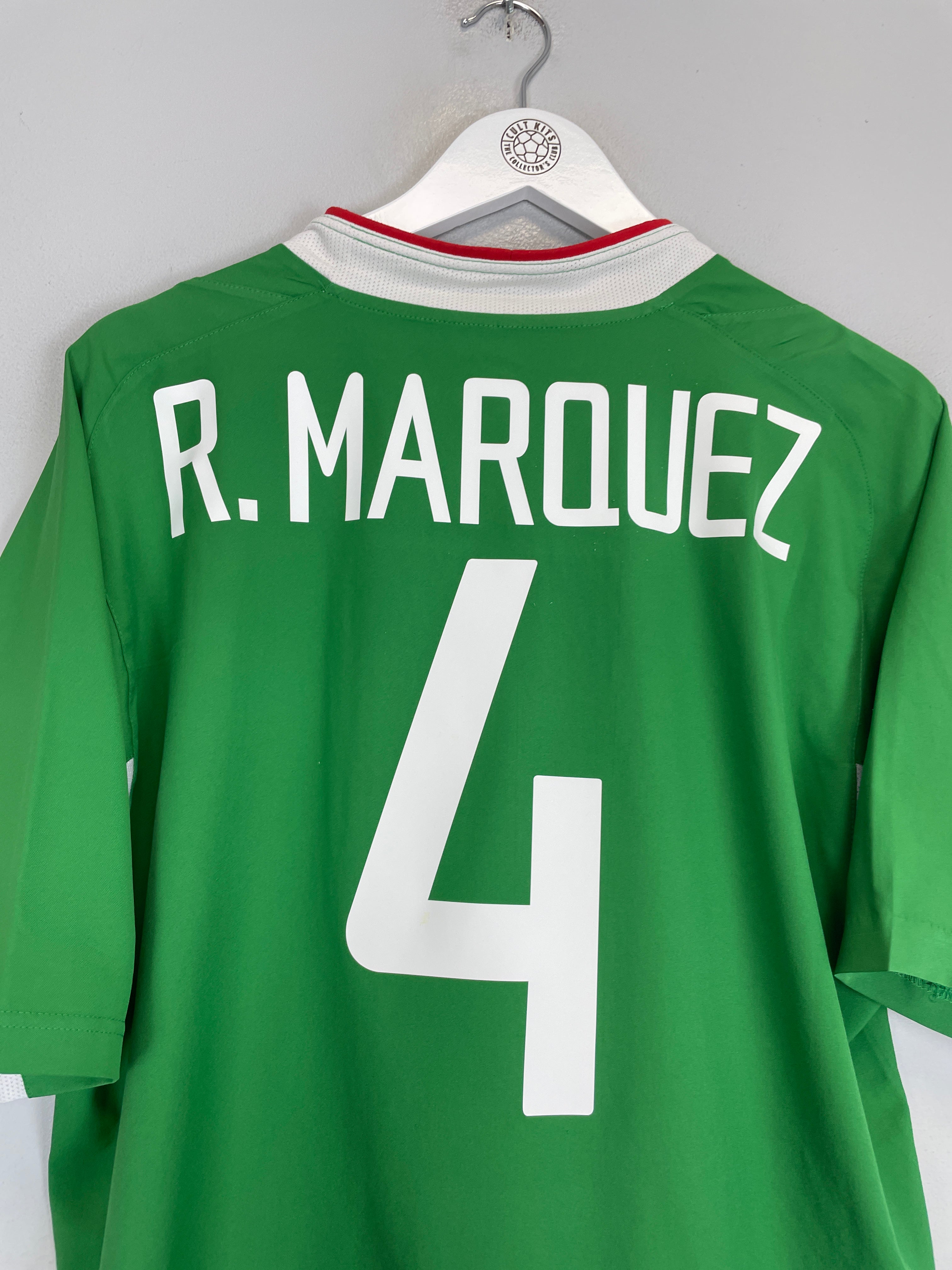 Shop 2003/04 MEXICO R.MARQUEZ #4 HOME SHIRT (L) NIKE, classic football shirts, vintage football shirts & retro soccer jerseys at Cult Kits