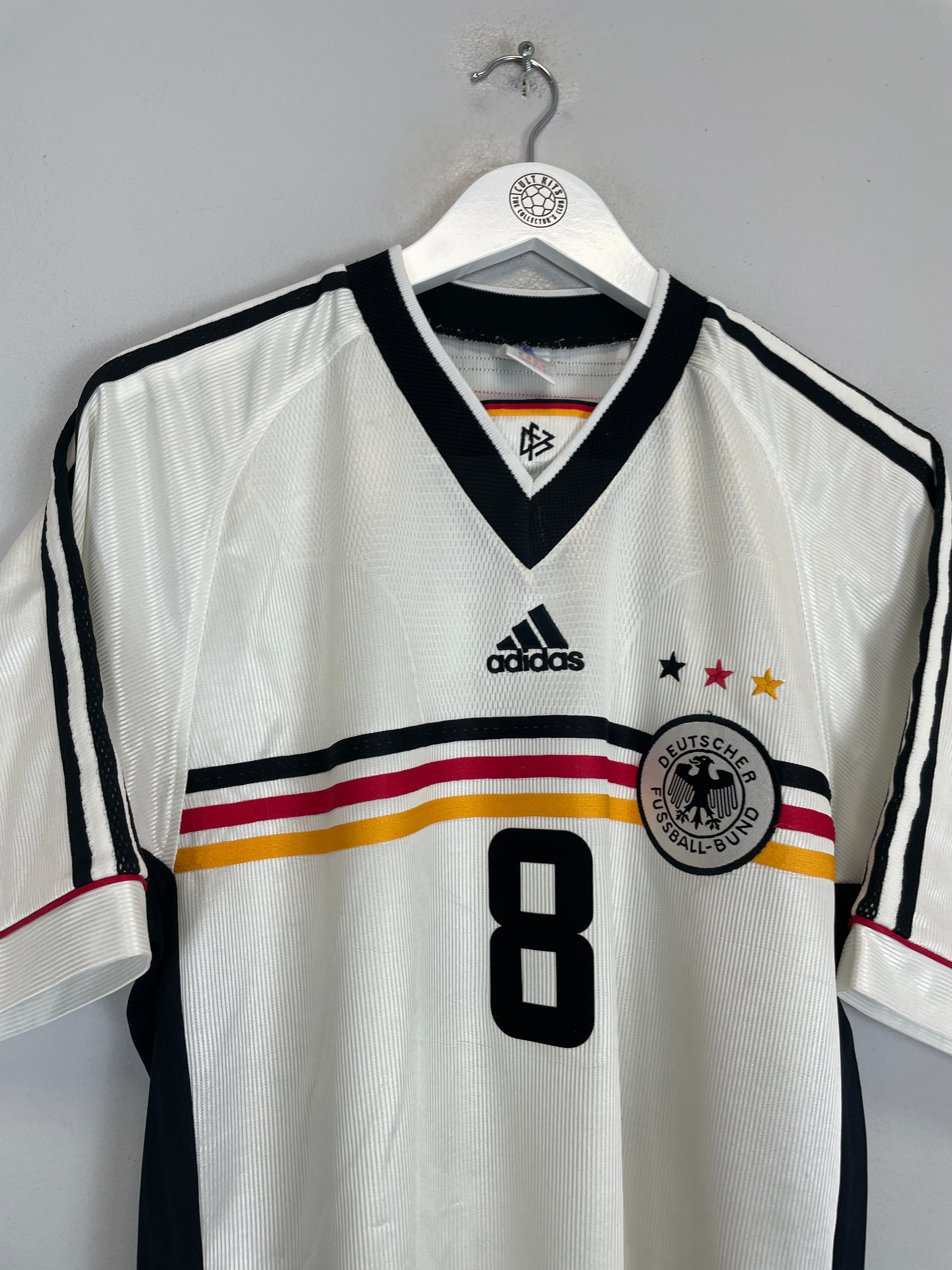 Shop 1998/00 GERMANY MATTHAUS #8 HOME SHIRT (M) ADIDAS, classic football shirts, vintage football shirts & retro soccer jerseys at Cult Kits