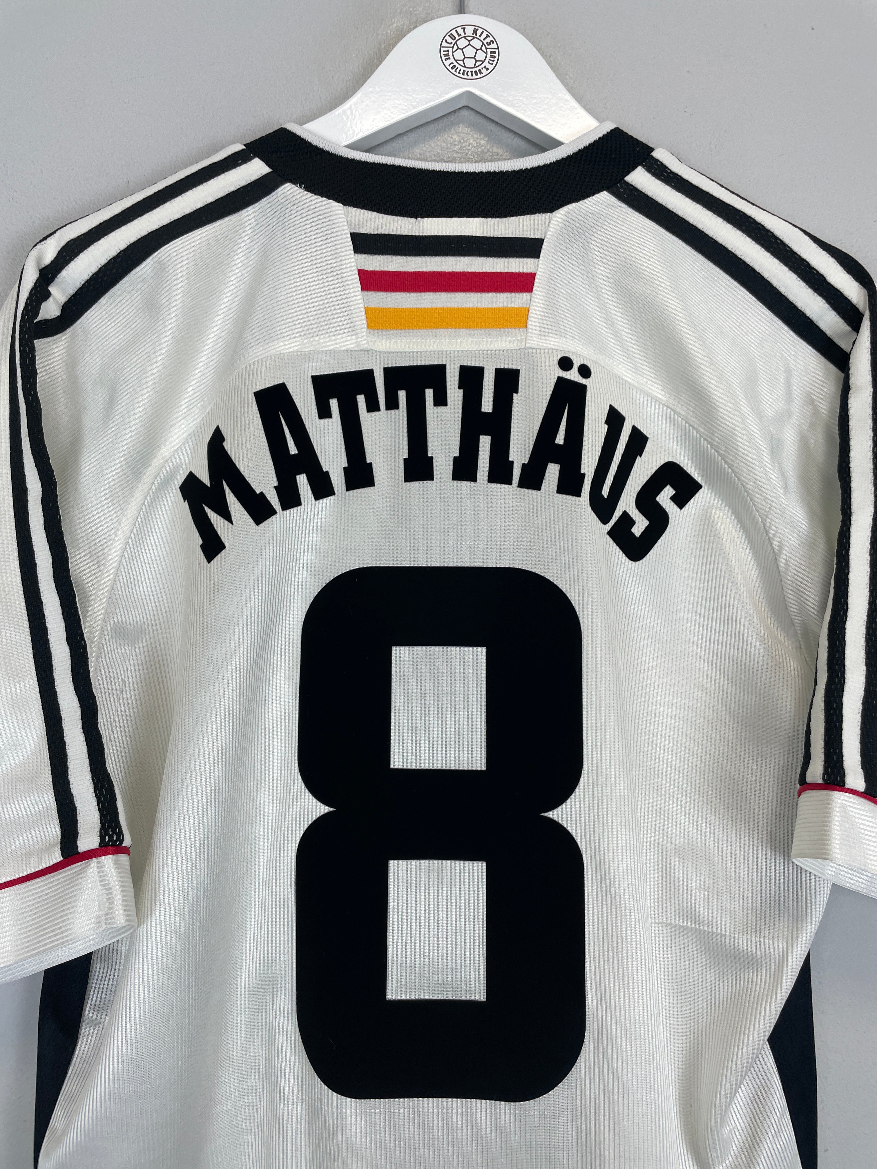 Shop 1998/00 GERMANY MATTHAUS #8 HOME SHIRT (M) ADIDAS, classic football shirts, vintage football shirts & retro soccer jerseys at Cult Kits