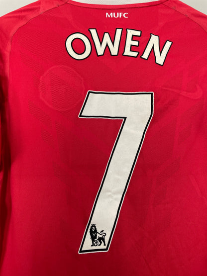 2010/11 MANCHESTER UNITED OWEN #7 *MATCH ISSUE* HOME SHIRT (M) NIKE