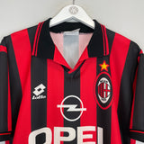 1997/98 AC MILAN BAGGIO #18 HOME SHIRT (M) LOTTO BASIC