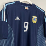 Shop 2002/04 ARGENTINA BATISTUTA #9 AWAY SHIRT (L) ADIDAS, classic football shirts, vintage football shirts & retro soccer jerseys at Cult Kits