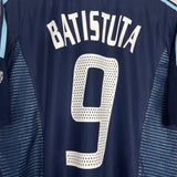 Shop 2002/04 ARGENTINA BATISTUTA #9 AWAY SHIRT (L) ADIDAS, classic football shirts, vintage football shirts & retro soccer jerseys at Cult Kits