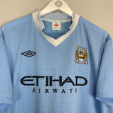 Shop 2011/12 MANCHESTER CITY BALOTELLI #45 HOME SHIRT (XXL) UMBRO, classic football shirts, vintage football shirts & retro soccer jerseys at Cult Kits