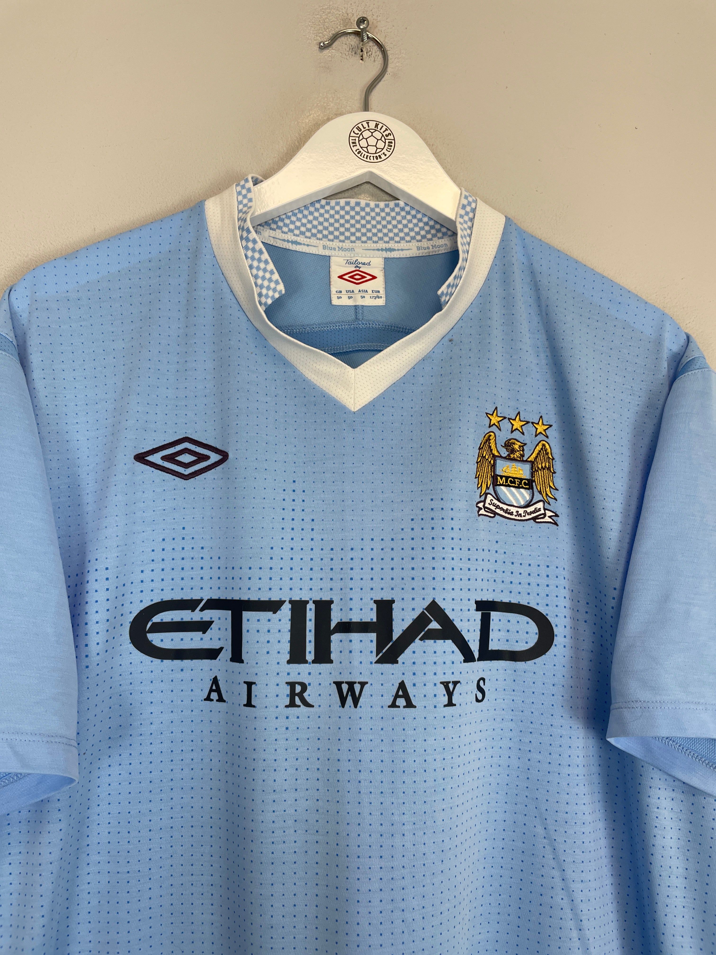 Shop 2011/12 MANCHESTER CITY BALOTELLI #45 HOME SHIRT (XXL) UMBRO, classic football shirts, vintage football shirts & retro soccer jerseys at Cult Kits