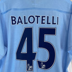 Shop 2011/12 MANCHESTER CITY BALOTELLI #45 HOME SHIRT (XXL) UMBRO, classic football shirts, vintage football shirts & retro soccer jerseys at Cult Kits
