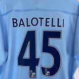 Shop 2011/12 MANCHESTER CITY BALOTELLI #45 HOME SHIRT (XXL) UMBRO, classic football shirts, vintage football shirts & retro soccer jerseys at Cult Kits