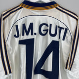 1998/00 REAL MADRID J.M GUTI #14 HOME SHIRT (L) ADIDAS