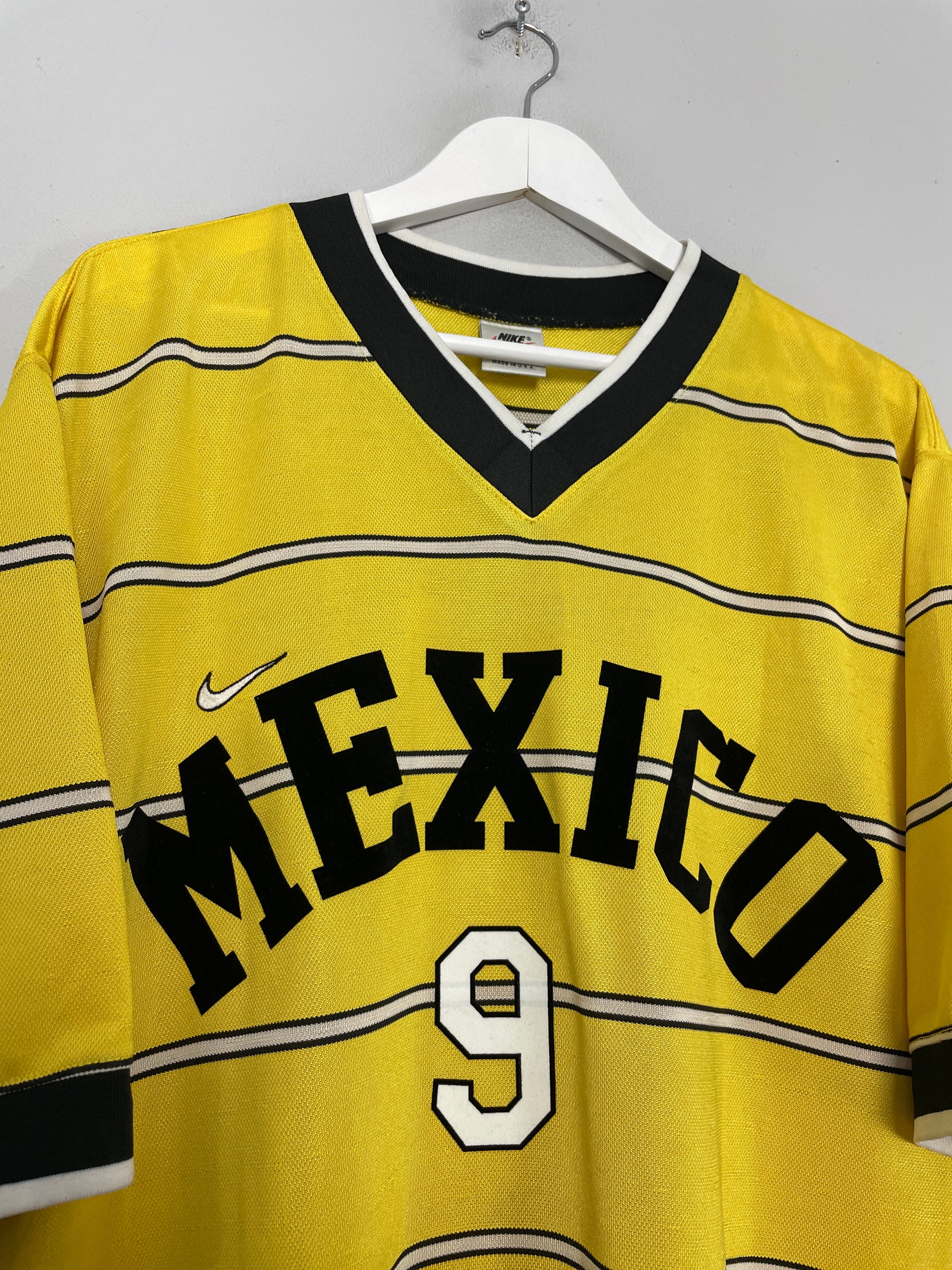 Shop 1999/00 MEXICO CAMPOS #9 GK SHIRT (XL) NIKE, classic football shirts, vintage football shirts & retro soccer jerseys at Cult Kits