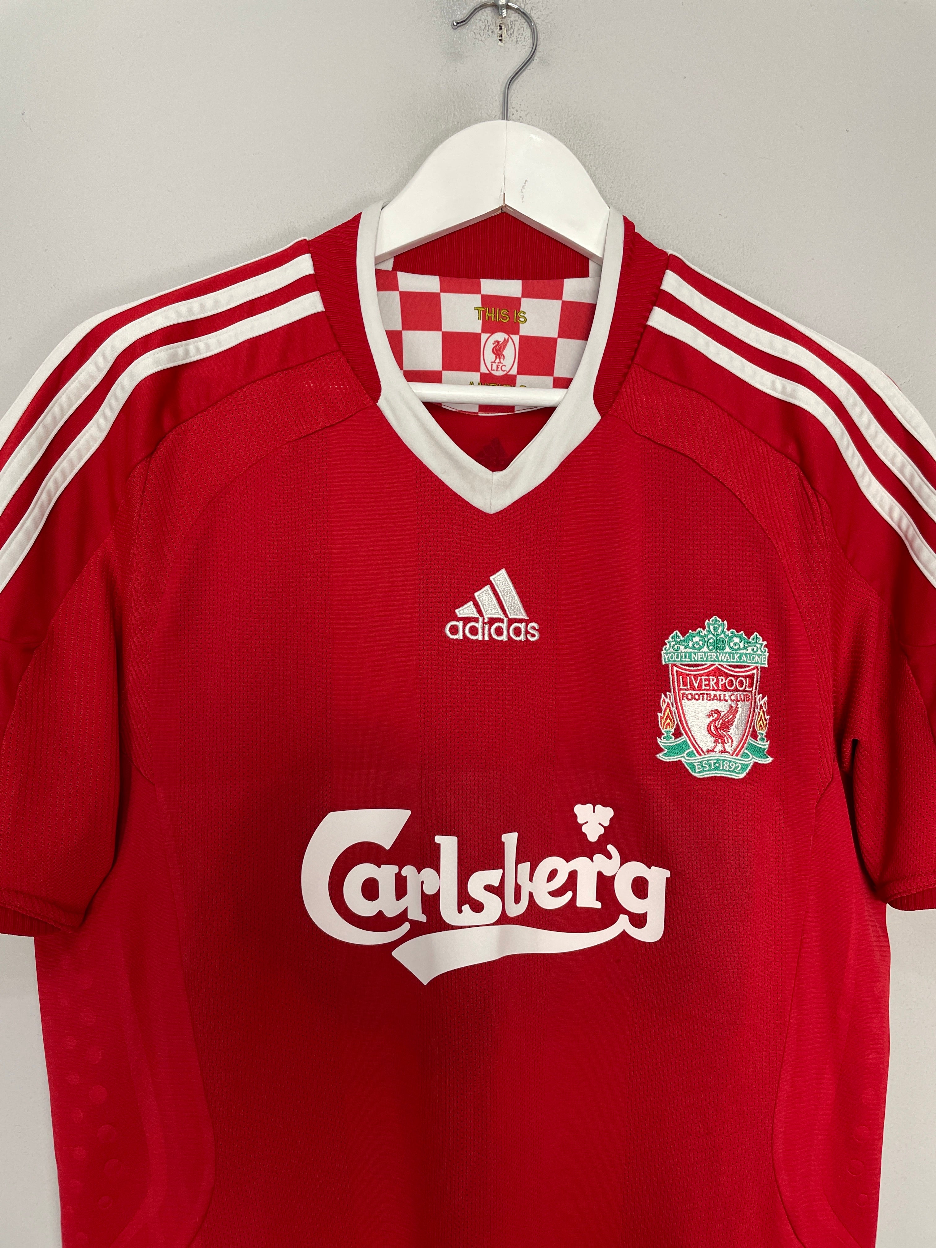 Shop 2008/10 LIVERPOOL MASCHERANO #20 HOME SHIRT (M) ADIDAS, classic football shirts, vintage football shirts & retro soccer jerseys at Cult Kits