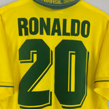 1993/94 BRAZIL RONALDO #20 HOME SHIRT (L) UMBRO