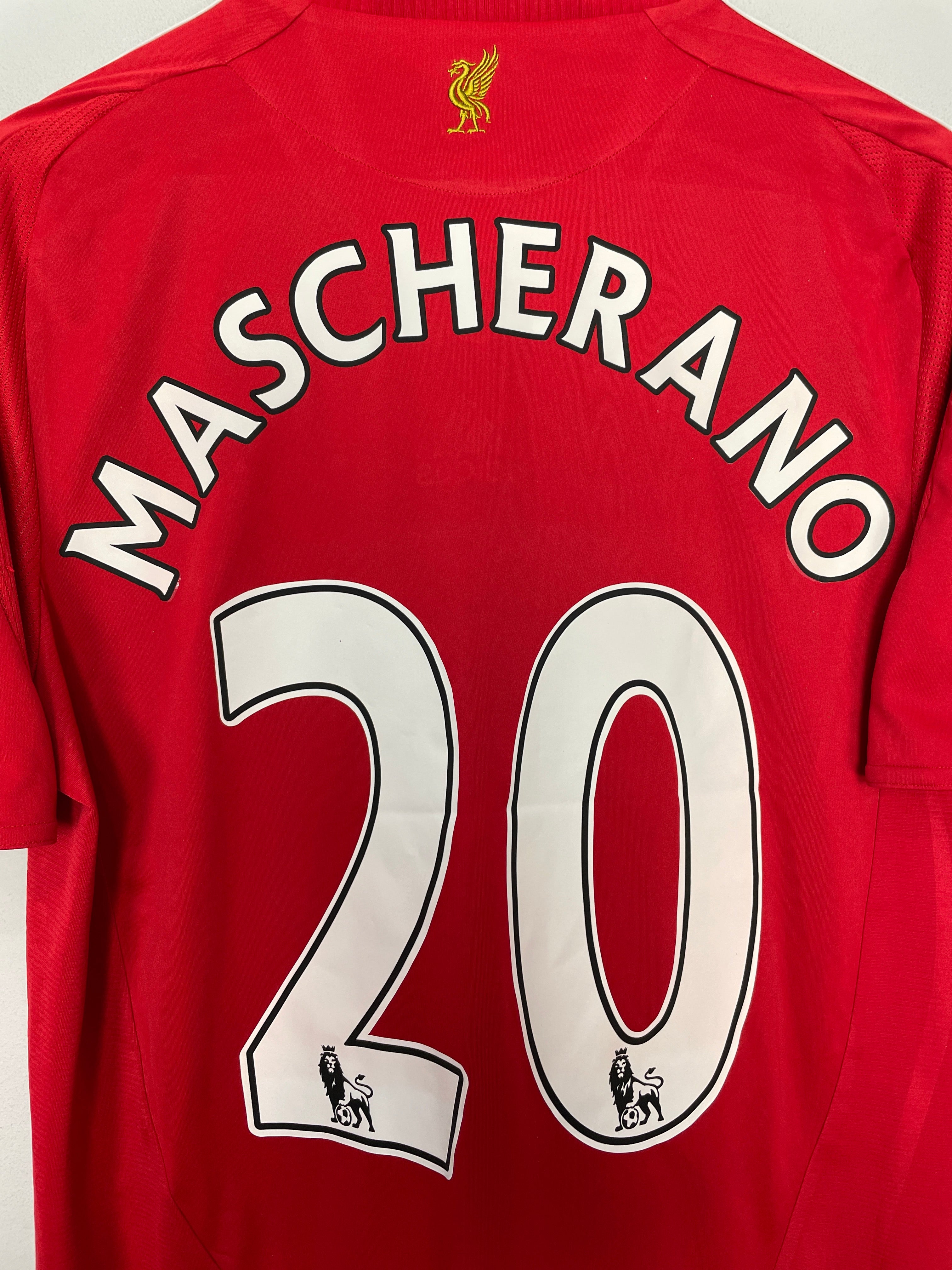 Shop 2008/10 LIVERPOOL MASCHERANO #20 HOME SHIRT (M) ADIDAS, classic football shirts, vintage football shirts & retro soccer jerseys at Cult Kits