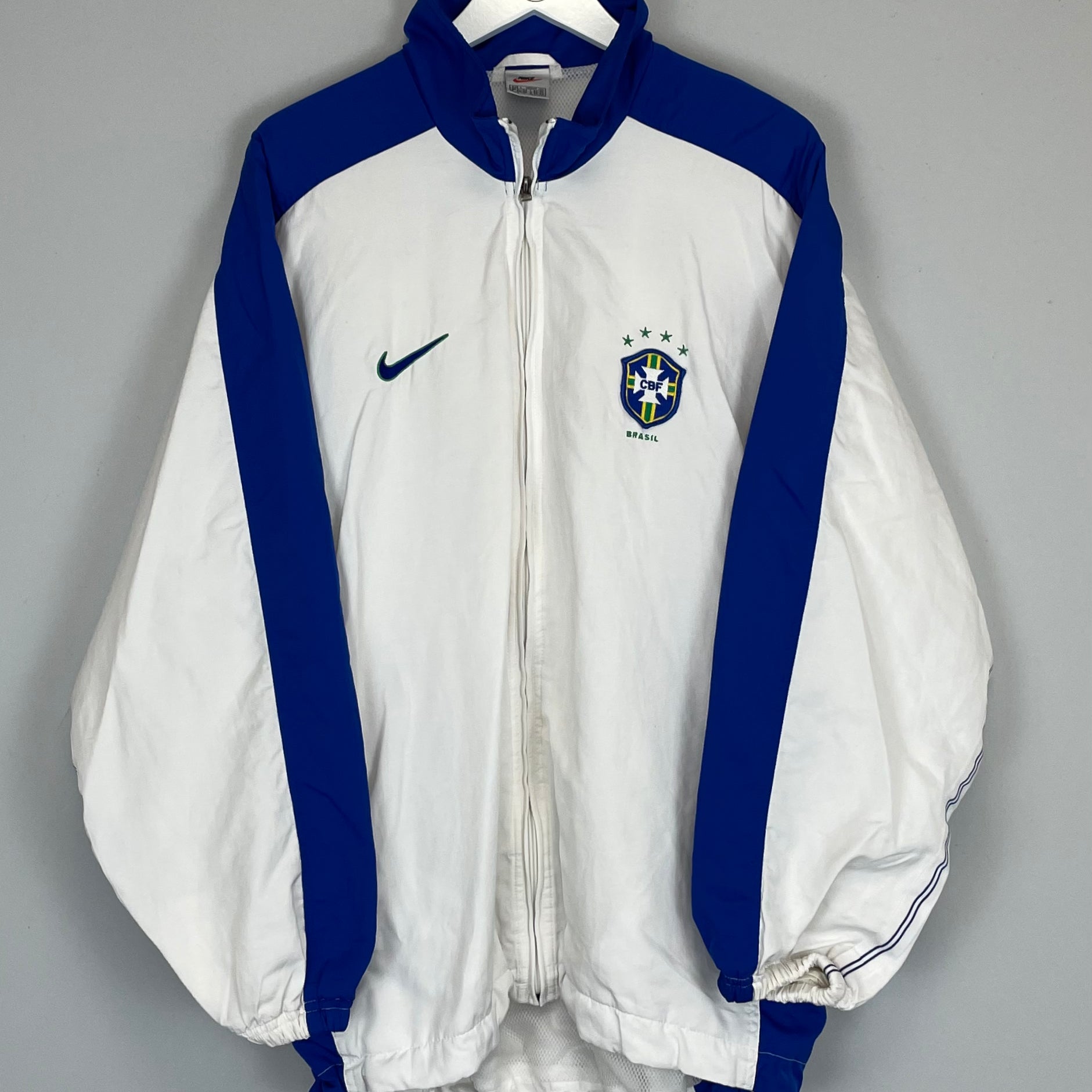 Shop 1998/00 BRAZIL TRACK JACKET (L) NIKE, classic football shirts, vintage football shirts & retro soccer jerseys at Cult Kits