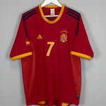 Shop 2002/04 SPAIN RAUL #7 HOME SHIRT (L) ADIDAS, classic football shirts, vintage football shirts & retro soccer jerseys at Cult Kits