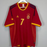 Shop 2002/04 SPAIN RAUL #7 HOME SHIRT (L) ADIDAS, classic football shirts, vintage football shirts & retro soccer jerseys at Cult Kits
