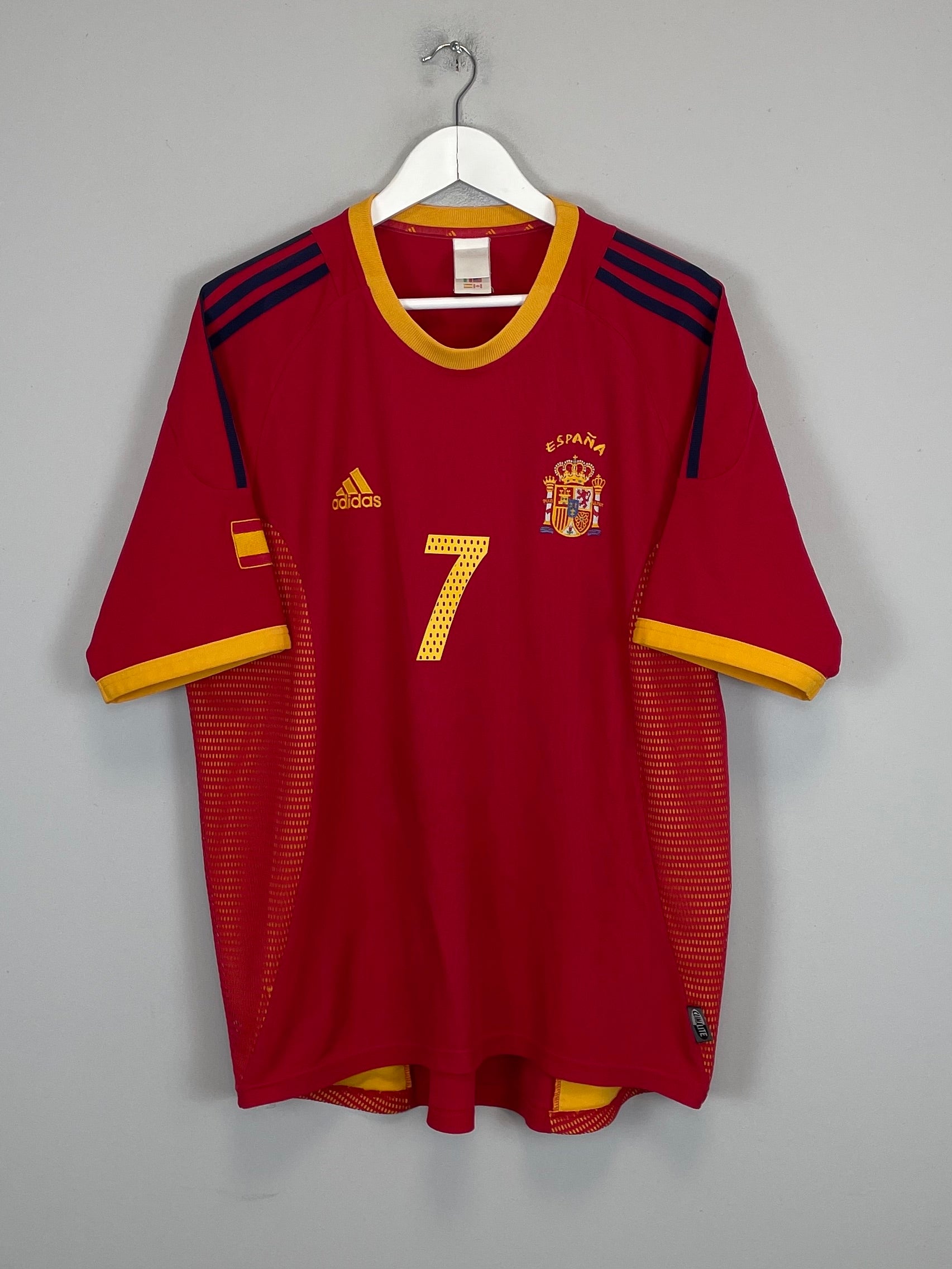 Shop 2002/04 SPAIN RAUL #7 HOME SHIRT (L) ADIDAS, classic football shirts, vintage football shirts & retro soccer jerseys at Cult Kits