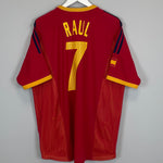 Shop 2002/04 SPAIN RAUL #7 HOME SHIRT (L) ADIDAS, classic football shirts, vintage football shirts & retro soccer jerseys at Cult Kits
