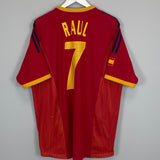 Shop 2002/04 SPAIN RAUL #7 HOME SHIRT (L) ADIDAS, classic football shirts, vintage football shirts & retro soccer jerseys at Cult Kits