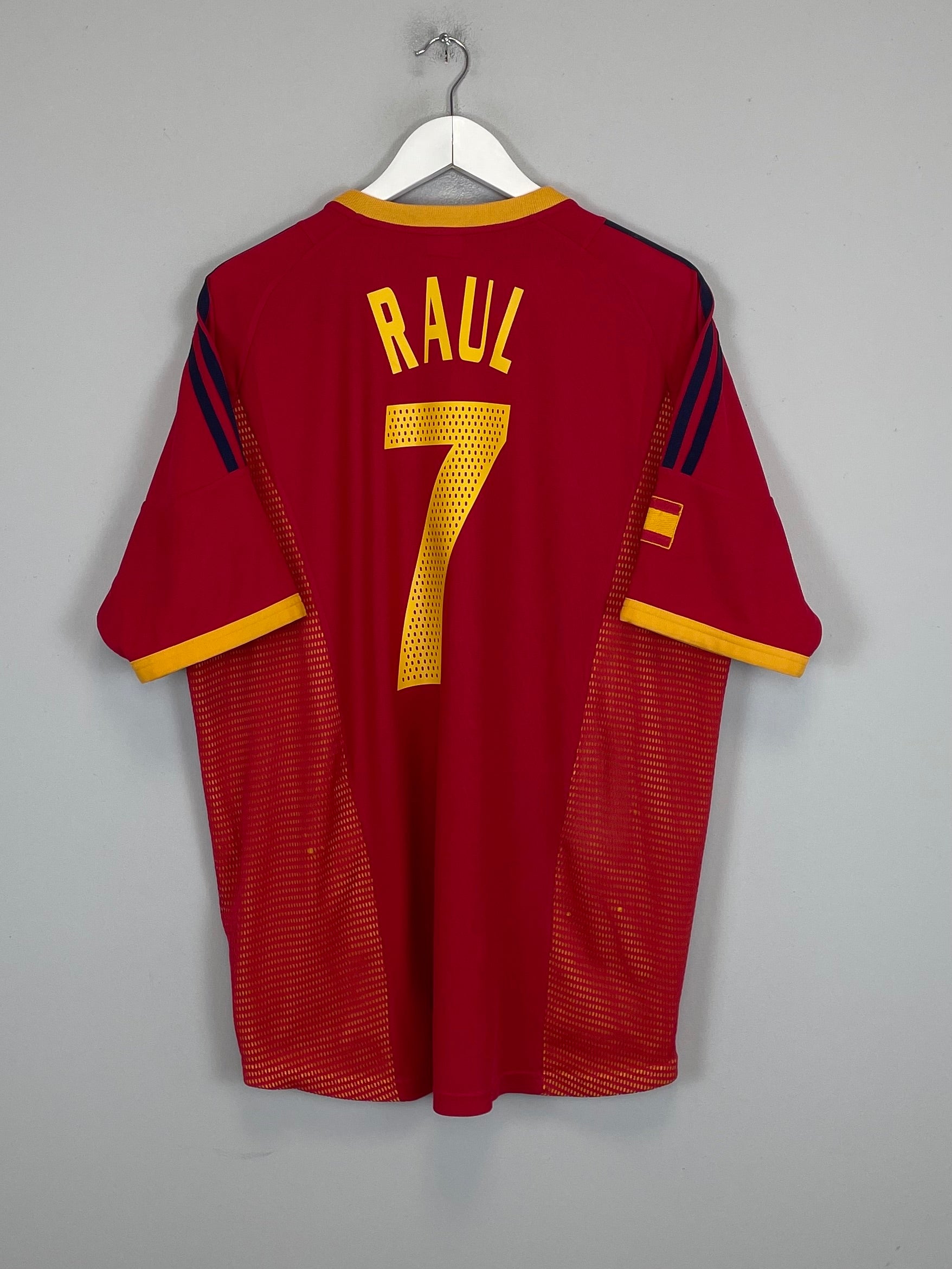 Shop 2002/04 SPAIN RAUL #7 HOME SHIRT (L) ADIDAS, classic football shirts, vintage football shirts & retro soccer jerseys at Cult Kits