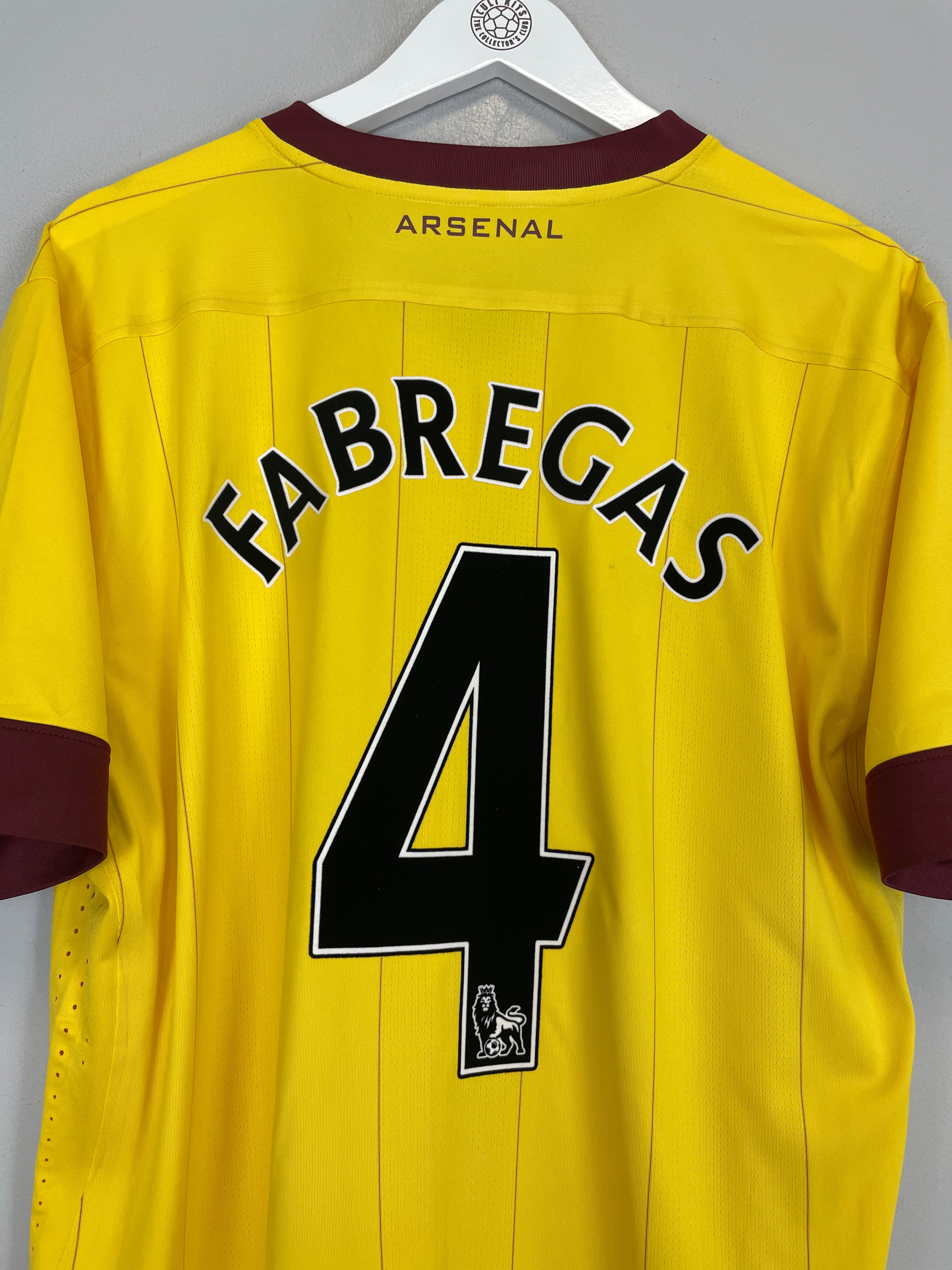 Shop 2010/11 ARSENAL FABREGAS #4 *PLAYER ISSUE* AWAY SHIRT (XL) NIKE, classic football shirts, vintage football shirts & retro soccer jerseys at Cult Kits