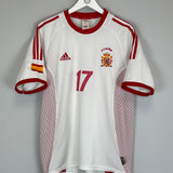 Shop 2002/04 SPAIN VALERON #17 AWAY SHIRT (M) ADIDAS, classic football shirts, vintage football shirts & retro soccer jerseys at Cult Kits
