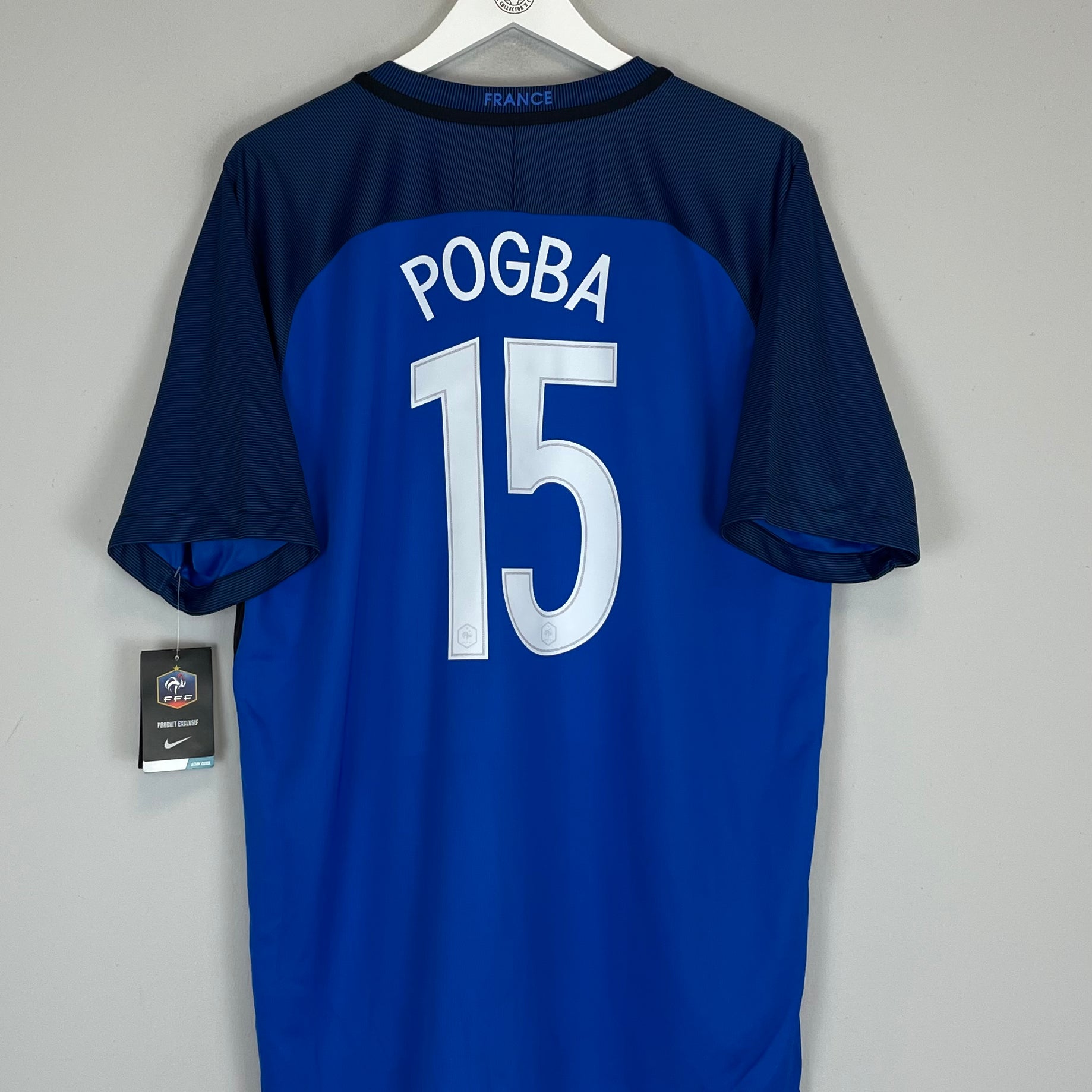 Shop 2016/17 FRANCE POGBA #15 *BNWT* HOME SHIRT (XL) NIKE, classic football shirts, vintage football shirts & retro soccer jerseys at Cult Kits