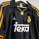 Shop 1999/01 REAL MADRID AWAY SHIRT (L) ADIDAS, classic football shirts, vintage football shirts & retro soccer jerseys at Cult Kits
