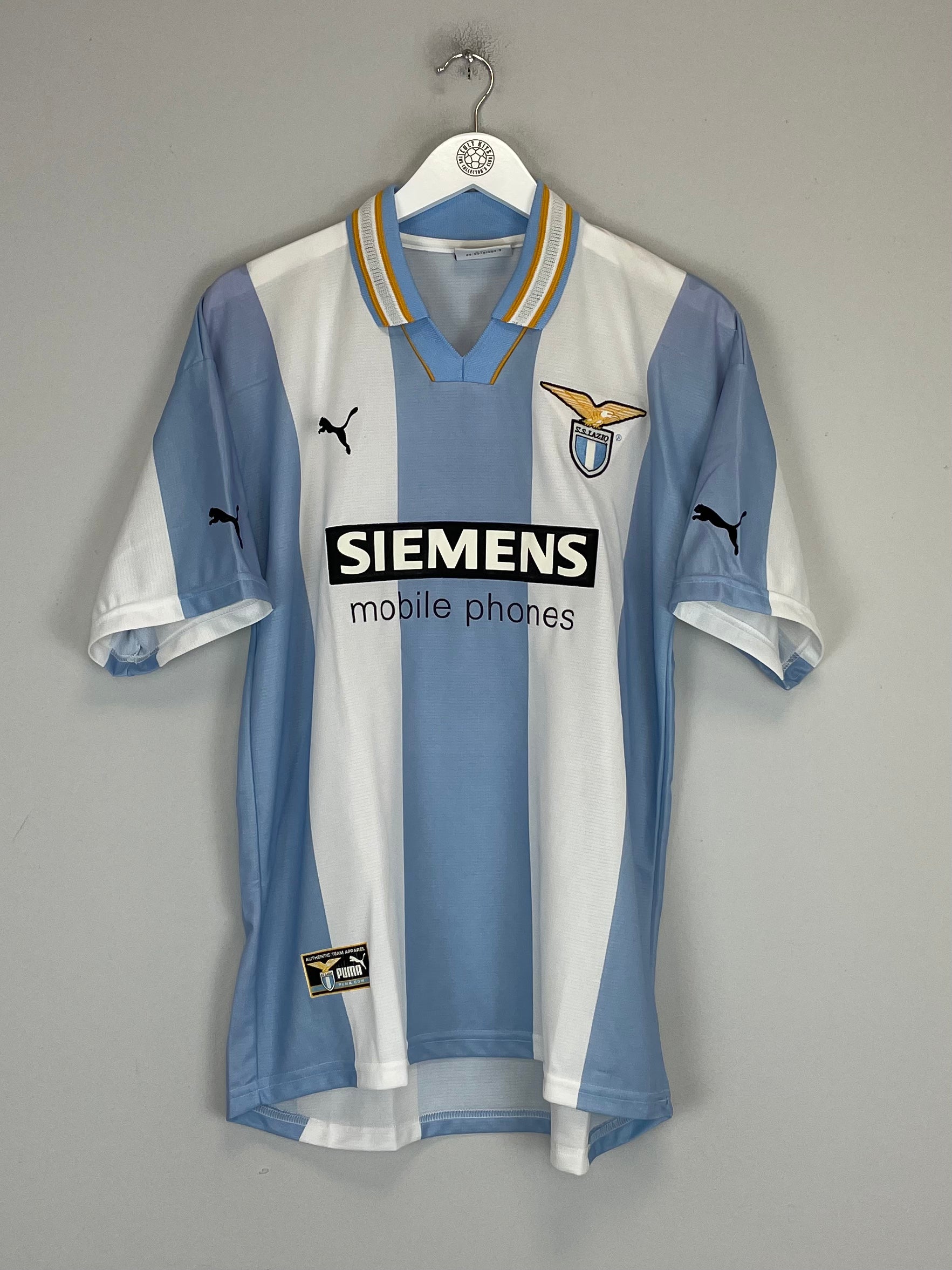 Shop 1999/00 LAZIO SALAS #9 HOME SHIRT (M) PUMA, classic football shirts, vintage football shirts & retro soccer jerseys at Cult Kits