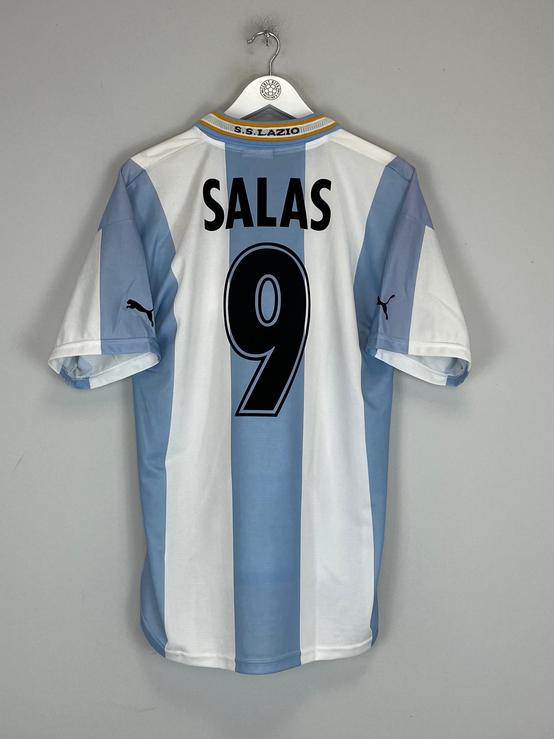 Shop 1999/00 LAZIO SALAS #9 HOME SHIRT (M) PUMA, classic football shirts, vintage football shirts & retro soccer jerseys at Cult Kits