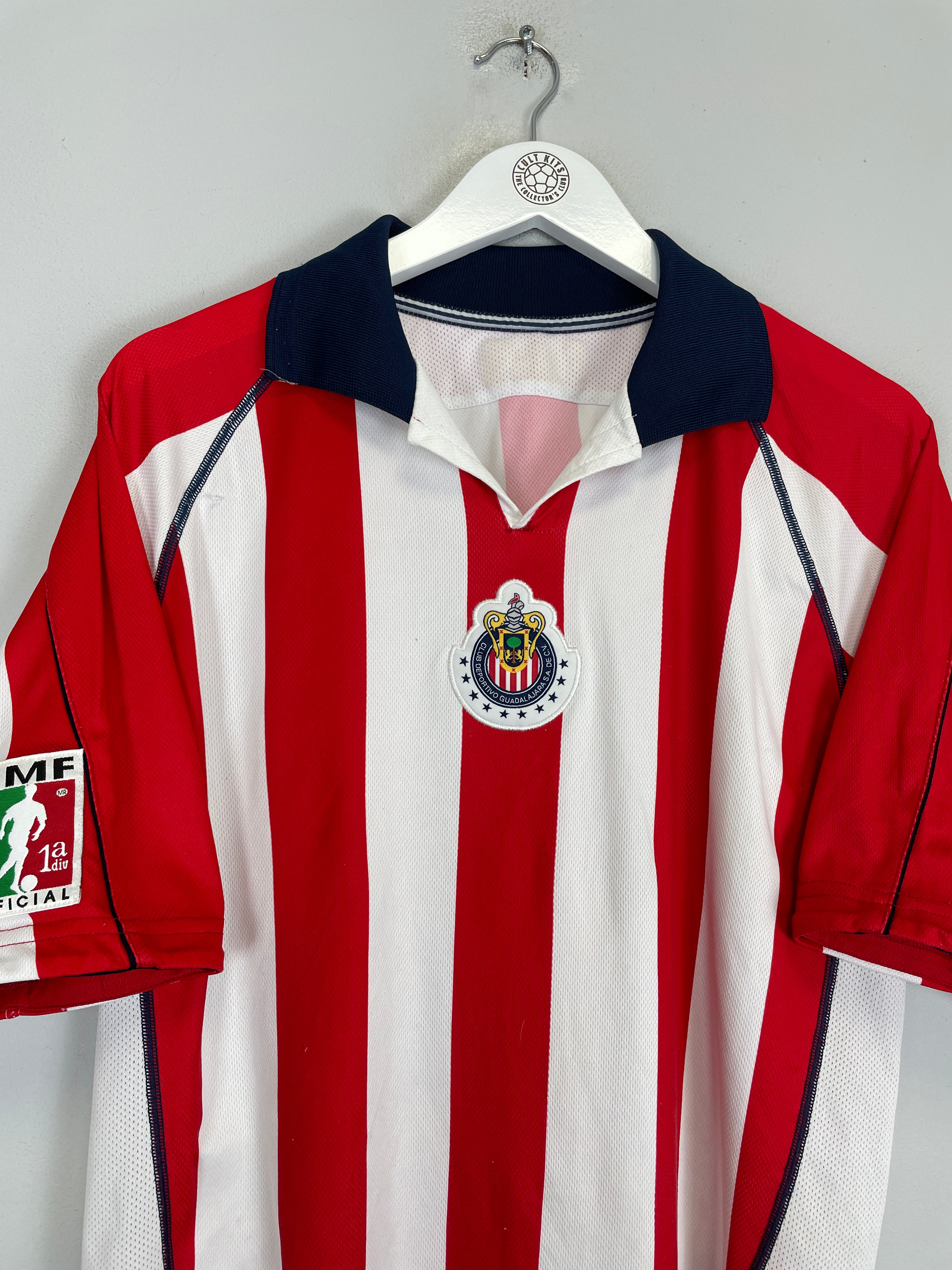 Shop 2003/04 CHIVAS GUADALAJARA HOME SHIRT (M) REEBOK, classic football shirts, vintage football shirts & retro soccer jerseys at Cult Kits