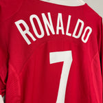 Shop 2004/06 MANCHESTER UNITED RONALDO #7 L/S HOME SHIRT (M) NIKE, classic football shirts, vintage football shirts & retro soccer jerseys at Cult Kits