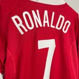 Shop 2004/06 MANCHESTER UNITED RONALDO #7 L/S HOME SHIRT (M) NIKE, classic football shirts, vintage football shirts & retro soccer jerseys at Cult Kits
