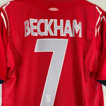 Shop 2004/06 ENGLAND BECKHAM #7 AWAY SHIRT (L) UMBRO, classic football shirts, vintage football shirts & retro soccer jerseys at Cult Kits