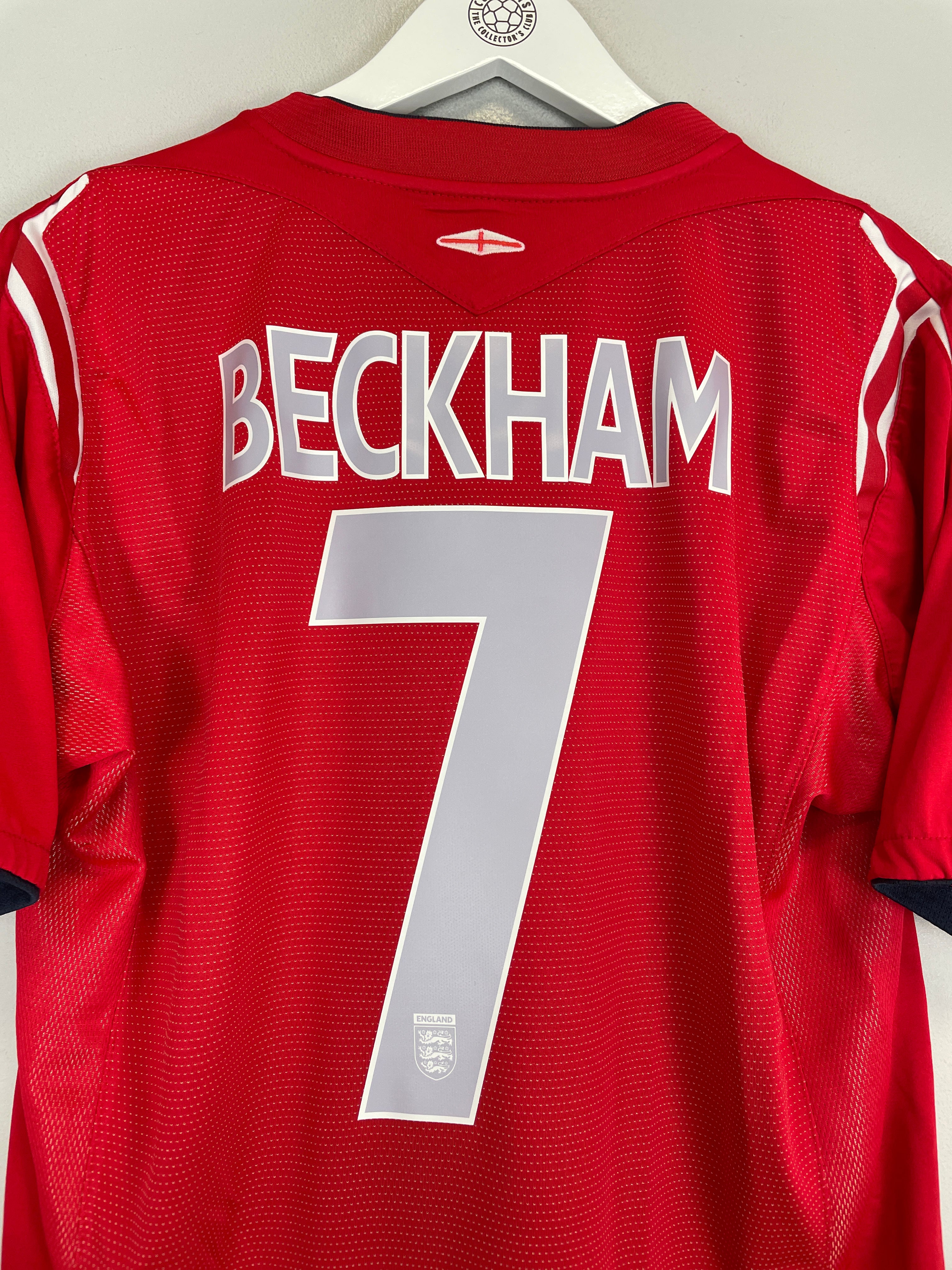 Shop 2004/06 ENGLAND BECKHAM #7 AWAY SHIRT (L) UMBRO, classic football shirts, vintage football shirts & retro soccer jerseys at Cult Kits