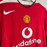 Shop 2004/06 MANCHESTER UNITED RONALDO #7 L/S HOME SHIRT (M) NIKE, classic football shirts, vintage football shirts & retro soccer jerseys at Cult Kits