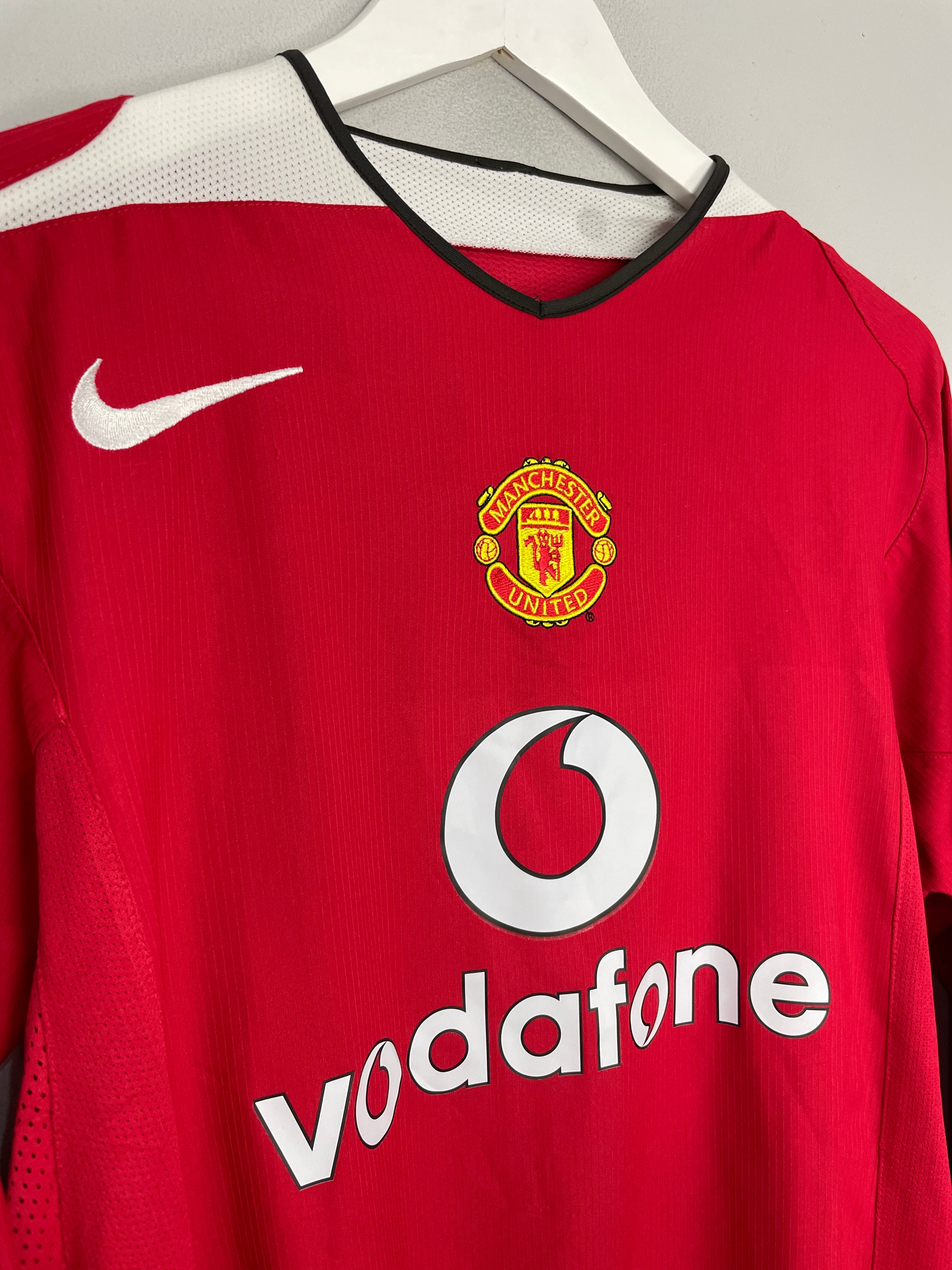 Shop 2004/06 MANCHESTER UNITED RONALDO #7 L/S HOME SHIRT (M) NIKE, classic football shirts, vintage football shirts & retro soccer jerseys at Cult Kits