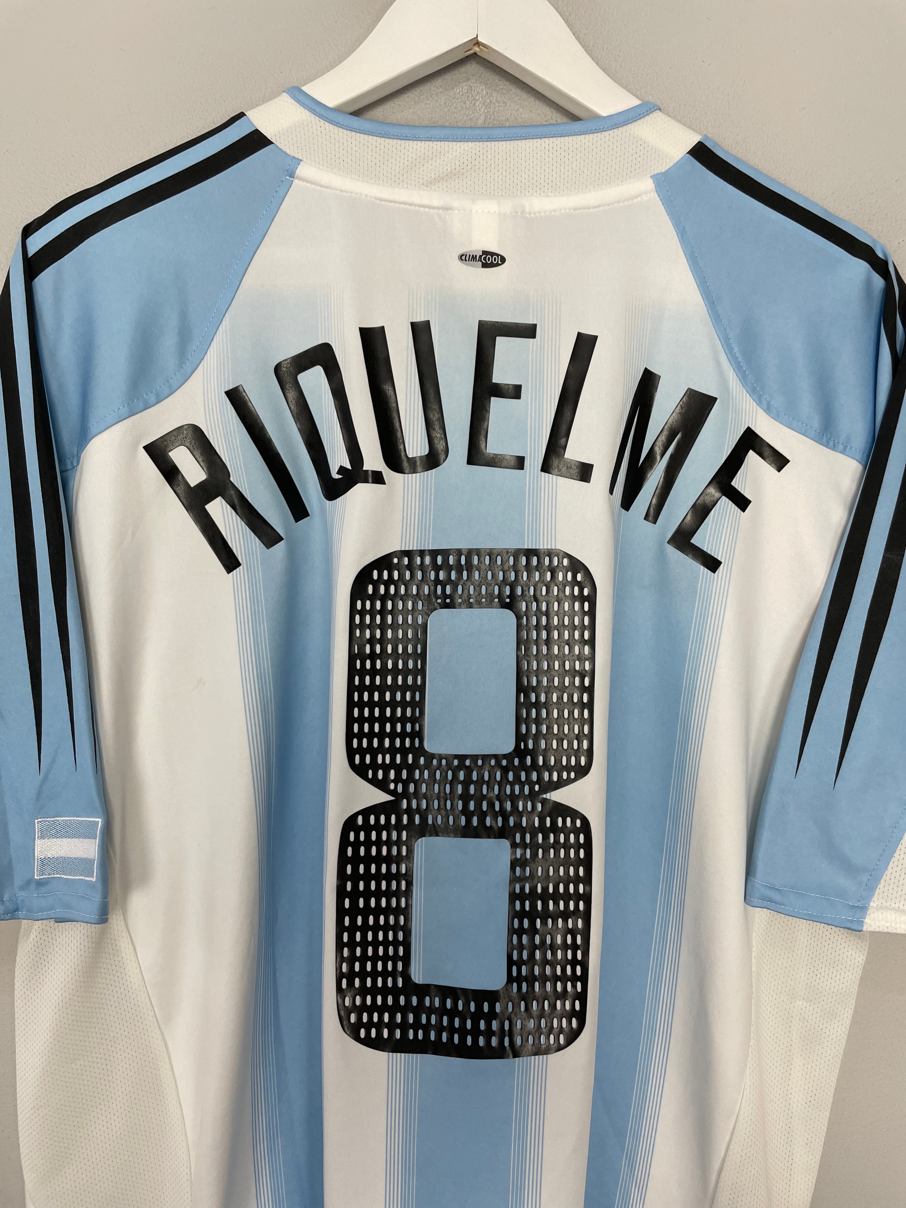 Shop 2004/05 ARGENTINA RIQUELME #8 HOME SHIRT (L) ADIDAS, classic football shirts, vintage football shirts & retro soccer jerseys at Cult Kits