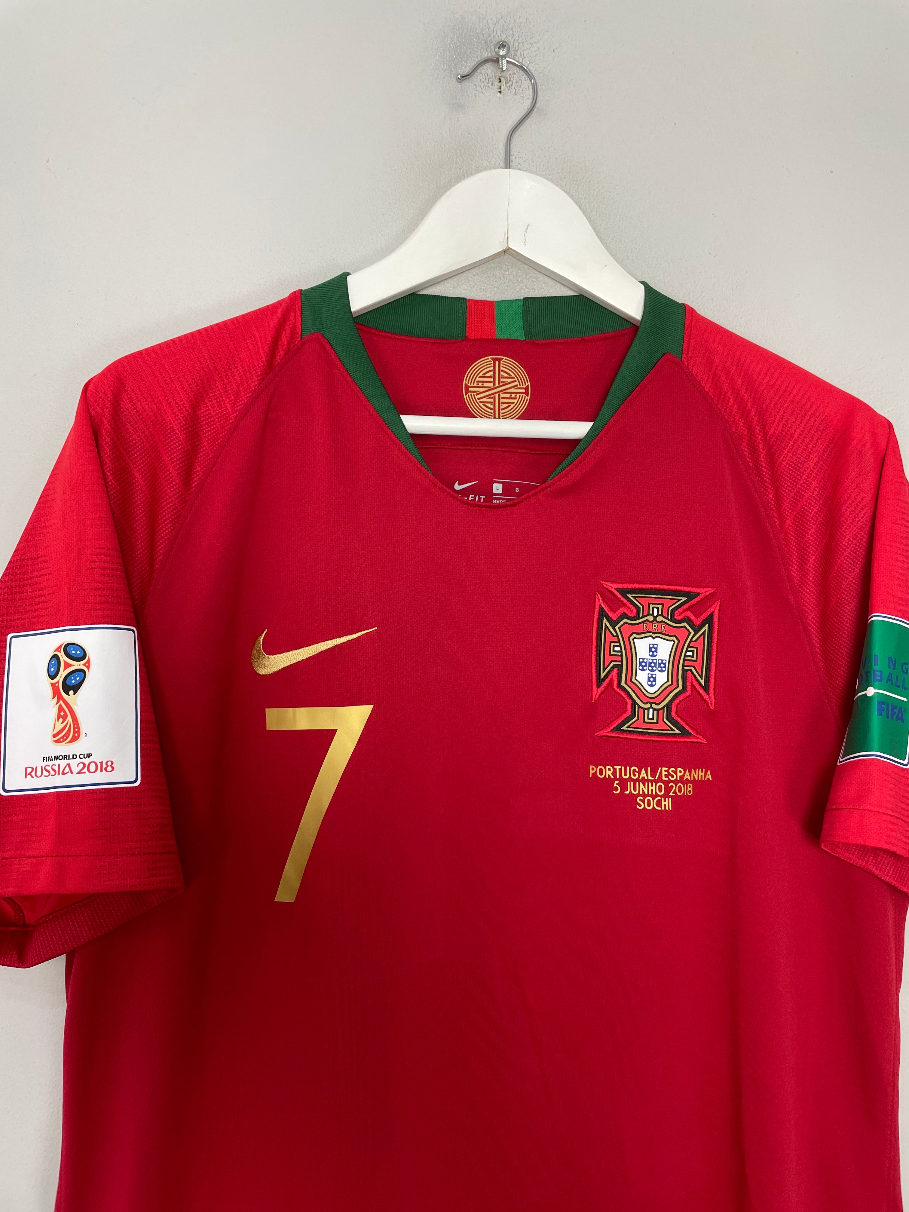 Shop 2018/19 PORTUGAL RONALDO #7 HOME SHIRT (L) NIKE, classic football shirts, vintage football shirts & retro soccer jerseys at Cult Kits